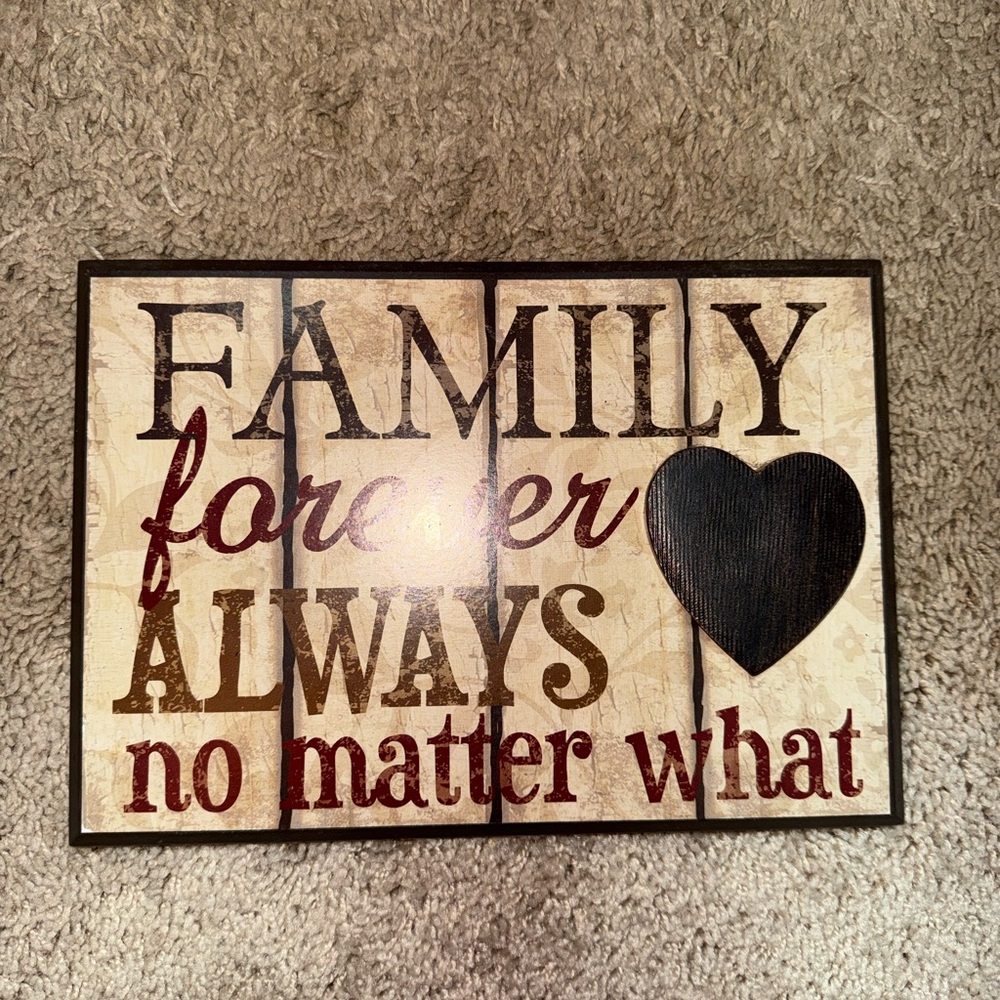 Family Wall Art with Heart Design